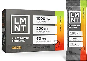 LMNT Zero Sugar Electrolytes - Mango Chili Salt ← Bebida Mix tención 30 Cuenta