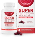 Humann SuperBeets Heart Tablets Smooth Coat 500mg – Non-GMO Powder – Clinically Studied Antioxidants, 60 Count