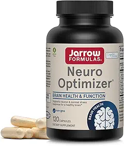 Jarrow Fórmulas Neuro Optimizador con 7 Ingredientes Neuro-Nutrient, Suplemento dietético para la salud del cerebro y el soporte antioxidante, 120 cápsulas, 30 días de suministro, paquete de 12