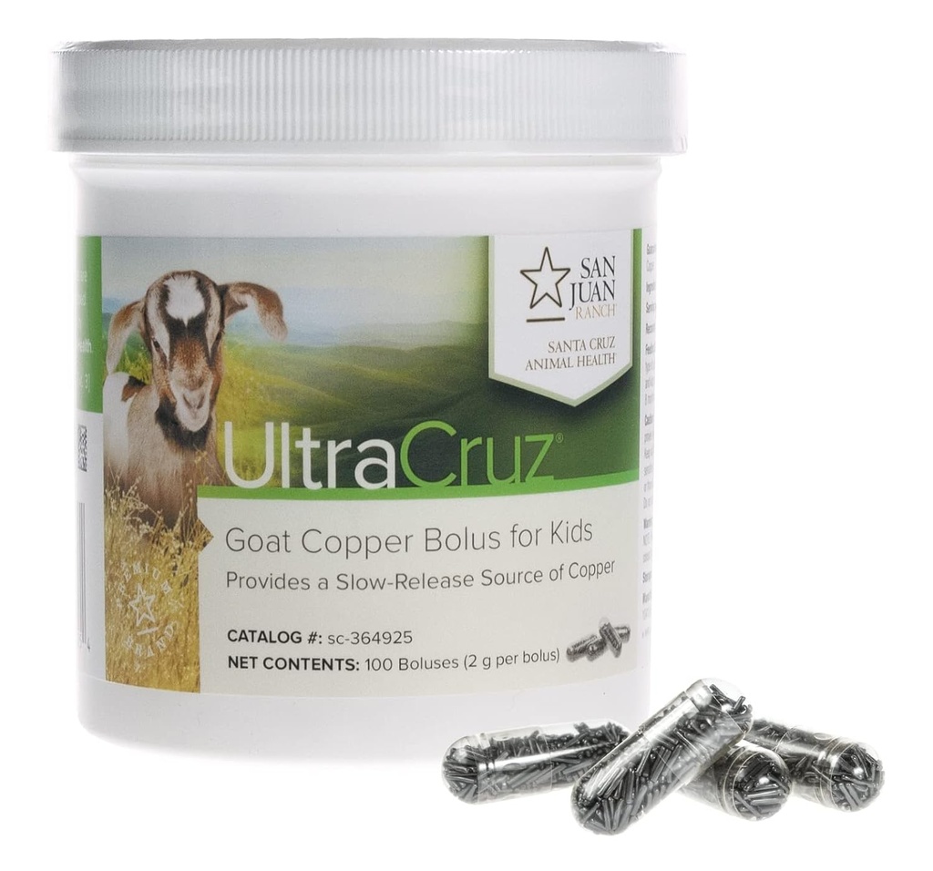 UltraCruz - sc-364925 Goat Copper Bolus Suplemento para Kid Goats, 100 Conde x 2 Grams