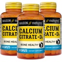 MASON NATURAL Calcium Citrate Plus Vitamin D3, 6 Month Supply, Strengthens Muscle Function & Bone Health, 3 Pack