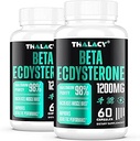 1200MG Beta Ecdysterone Suplemento, 98% Maximum Purity Ecdysterone Suplementos para Lean Muscle Mass, Athletic Performance & Strength, 120 cápsulas
