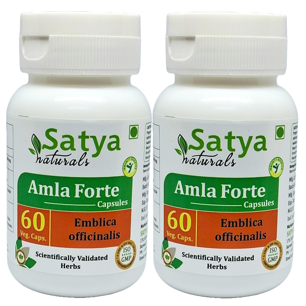 Amla Capsule 60 Capsules 500mg | Emblica Officinalis (Amalaki) Extract Capsules (Pack of 2)