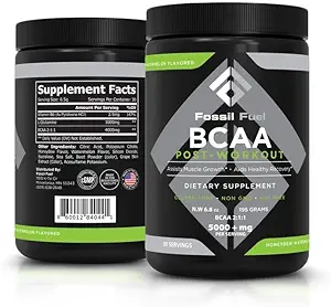 Fossil Fuel BCAA Sugar-Free Post-Workout Powder with BCAA’s, Glutamine, Vitamin B6 After Workout, Amino Acids for Muscle Recovery, Endurance and Hydration, Honeydew Watermelon (30 Servings)