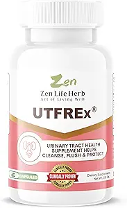 ZEN LIFE HERB UTFREx – Actuación rápida - promueve la salud del tracto urinario Apoyos Sistema urinario y urinario saludable, sin vitaminas, minerales, prebióticos, azúcar, suplemento basado en plantas (60 cápsulas)
