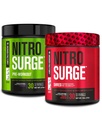 Jacked Factory Nitrosurge Pre-Workout in Grape & Fruit Punch Nitrosurge Shred Thermogenic Pre-Workout for Men & Women