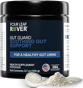 Four Leaf Rover Gut Guard - Probióticos para perros, prebióticos y hierbas orgánicas para Gut Health e Immune Support - Veterinaria Formulado - 30 días de gran fuente de perros