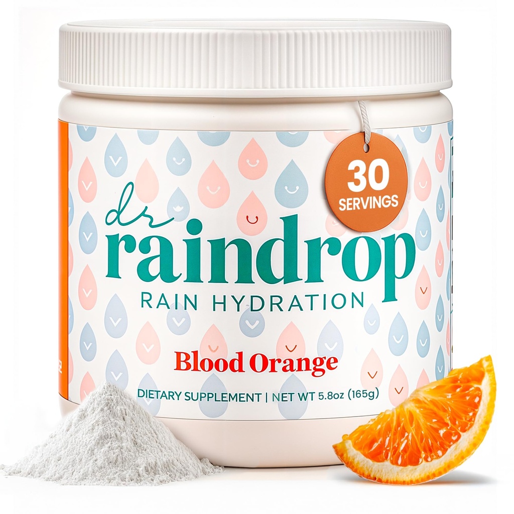 Electrolytes Powder, Blood Orange Flavor- No Added Sugar Hydration Drink Mix- GMO Free with Potassium Citrate- Sports Hydration