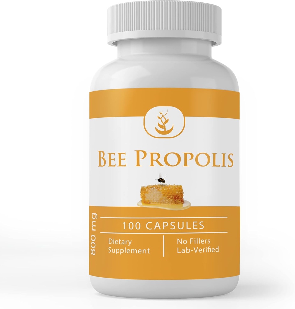 Pure Original Ingredients Bee Propolis, (100 Capsules) Always Pure, No Additives Or Fillers, Lab Verified