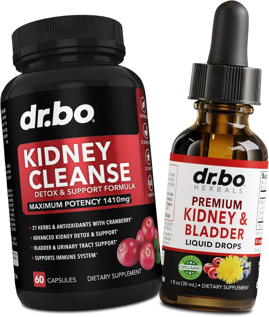 Kidney Cleanse Detox Support Suplemento " Bladder Health Drops - Organic Kidney Bladder Suplementos Drops " Juniper Berry Cleavers Dandelion Cranberry - Kidneys Renal " Urinary Tract Supplements
