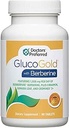 GlucoGold PREFERADO DE DOCTORES con Berberina, canela concentrada, cromomio, extracto de hoja de Banaba (90 Tabletas)