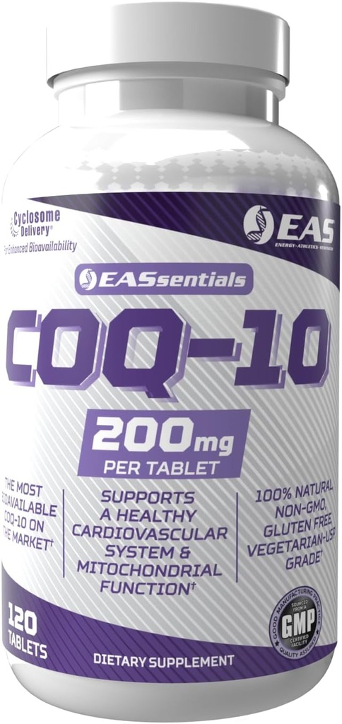 Ciencias experimentales y aplicadas COQ-10 200mg Ø Antioxidante Apoyo a la salud del corazón y la producción de energía TEN Gluten Free, Non GMO TEN Mejor Absorción con la entrega de Cyclosome TEN 120 Tablets