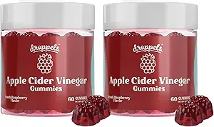 Droppels Apple Cider Vinegar Gummies 1000mg with Beet Root & Pomegranate ¦ Non-GMO, Vegan-Friendly, Gluten Free ← Soporta Digestión, Metabolismo, Energía &amp; Salud Inmunitaria ← Raspberry Flavor