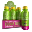BrainJuice Kids Brain &amp; Immune Support Shot, Gluten Free Supplement Shots for Energy, Focus, Immunity with Vitamin D, C, B, Alpha GPC & Organic Ginger Root, Ages 5+, Dragon Berry, 2.5 fl oz, 12 Pack