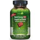 Irwin Naturals Quick Energy RED Liquid-Gel Multi con Nitric Oxide Booster - 72 Liquid Softgels - con Nitric Oxide Booster, Turmeric, Brown Kelp, Maca &amp; Beet Root