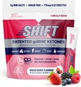 Real Ketones BHB Cetonas Exógenas Bebidas Mix Packets Keto Electrolitos Powder Packets No Sugar con 4 Electrolitos de Ayuno Principal Más Hidratación Patented Keto BHB - 30 Cuenta de Caffeine de Berry mixto