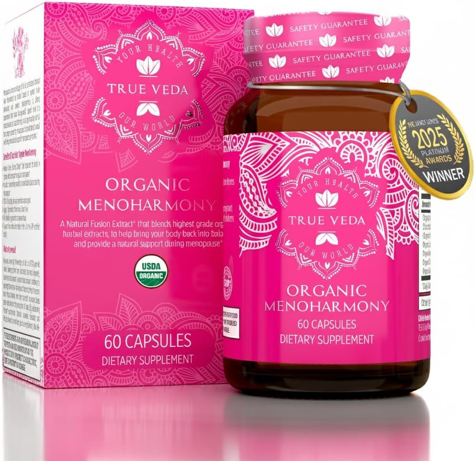 Suplementos de menopausia para las mujeres - USDA Orgánica Silencioso Apoyo para la menopausia Silencio Femenino Saldo Suplemento Vida También Apoyo con Premenopause y Perimenopause ← 60 Vegan Capsules