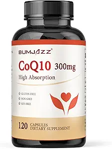 CoQ10 300mg - 120 cápsulas - alta absorción - no GMO - libre de gluten - Coenzima Q10 - CoQ10 cápsulas
