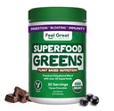 Feel Great Organic Superfood Greens Powder - Cocoa Chocolate TENIDO Fruit & Vegetable Suplemento TENER 20 Greens, Fruits & Veggies, Fiber, Probióticos " Enzymes Digestivos TENIDO 30 Servimientos
