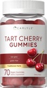 Carlyle Tart Cherry Gummies ← 2000mg Silencio 70 Cuenta ← Cherry Flavor Silencio Vegan, Non-GMO, y Gluten Free Formula