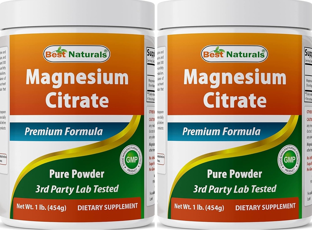 Best Naturals Magnesium Citrate Powder 1 Pound (1 LB (Pack of 2))