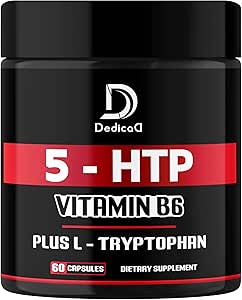 5 HTP Supplement 1010mg - 60 Capsules - 3in1 Combined with Vitamin B6, L-Tryptophan - Comfortable Mood, Brain Health, Body Management & Immune System Support