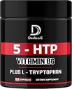 5 HTP Suplemento 1010mg - 60 cápsulas - 3in1 Combinado con Vitamina B6, L-Tryptophan - Mood cómodo, Salud del cerebro, Manejo del cuerpo &amp; Apoyo del sistema inmunitario