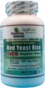 Levadura roja orgánica w CoEnzyme Q10 y piperina 600 mg Absorción alta 100 tazas 1200 mg por servicio