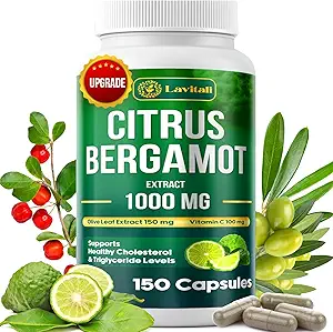 25x Citrus concentrados Bergamot Extract Capsules, 150 Veggie Capsules, Citrus Bergamot 1000mg Capsules, No Gluten-Free, All Natural, Vegetarian Capsules