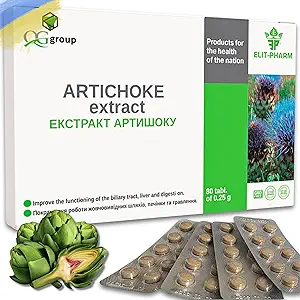 Grupo QG Extracto puro de Artichoke (80 Tabletas - 200 mg cada uno) Suplemento dietético para la salud y la digestión del hígado - Suplemento para hombres y mujeres