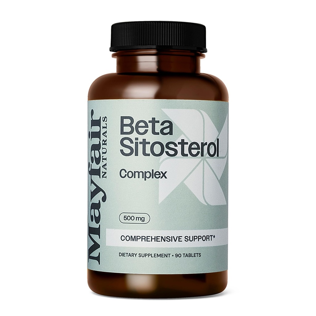 Complejo Beta Sitosterol, 500mg, Fuente de Planta, 90 Tabletas, Suplemento de Apoyo Integral