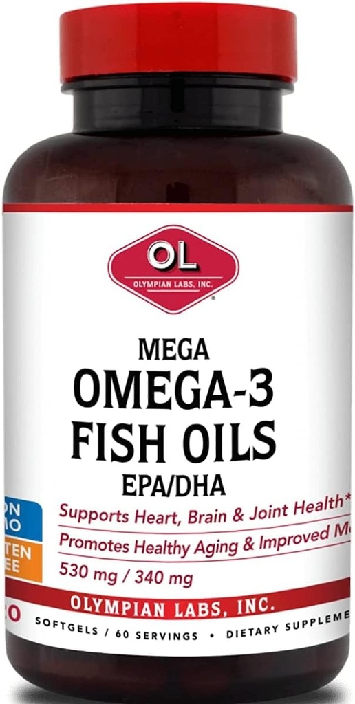 Laboratorios Olímpicos Mega Omega 3 aceites de pescado, 60 sevings,3148
