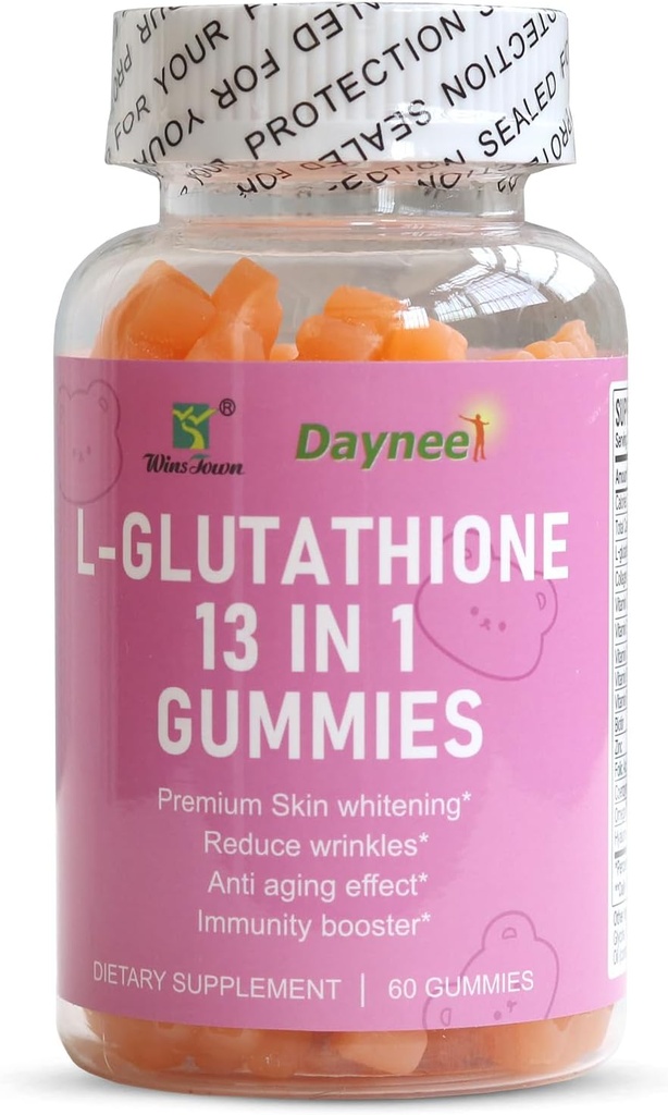 L-Glutathione 13 en 1 Gummies, 1200mg, Reducir las arrugas " Anti-Aging, 60 Conde