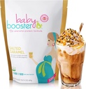 Baby Booster Salted Caramel Prenatal Vitamin Suplemento y Protein Shake, Caffeine Free, All Natural, Vegetarian DHA, High Protein, Methyl Folate, B Vitaminas, Great for Morning Sickness, 1 lb