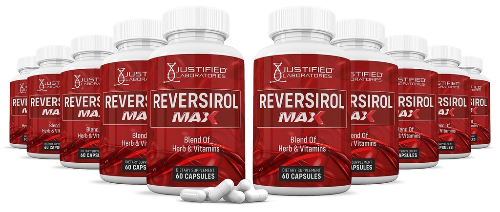 Justified Laboratories (10 Pack) Reversirol Max 1295MG Formula Supplement Pills 600 Capsules