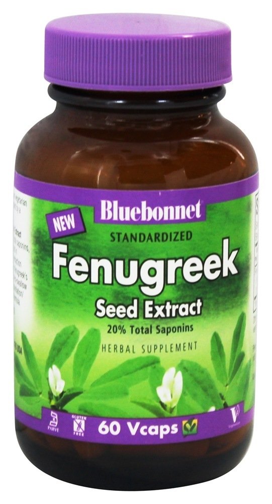 Bluebonnet Standardized Fenugreek Seed Extract 600 Mg - 60 Vegetable Capsules