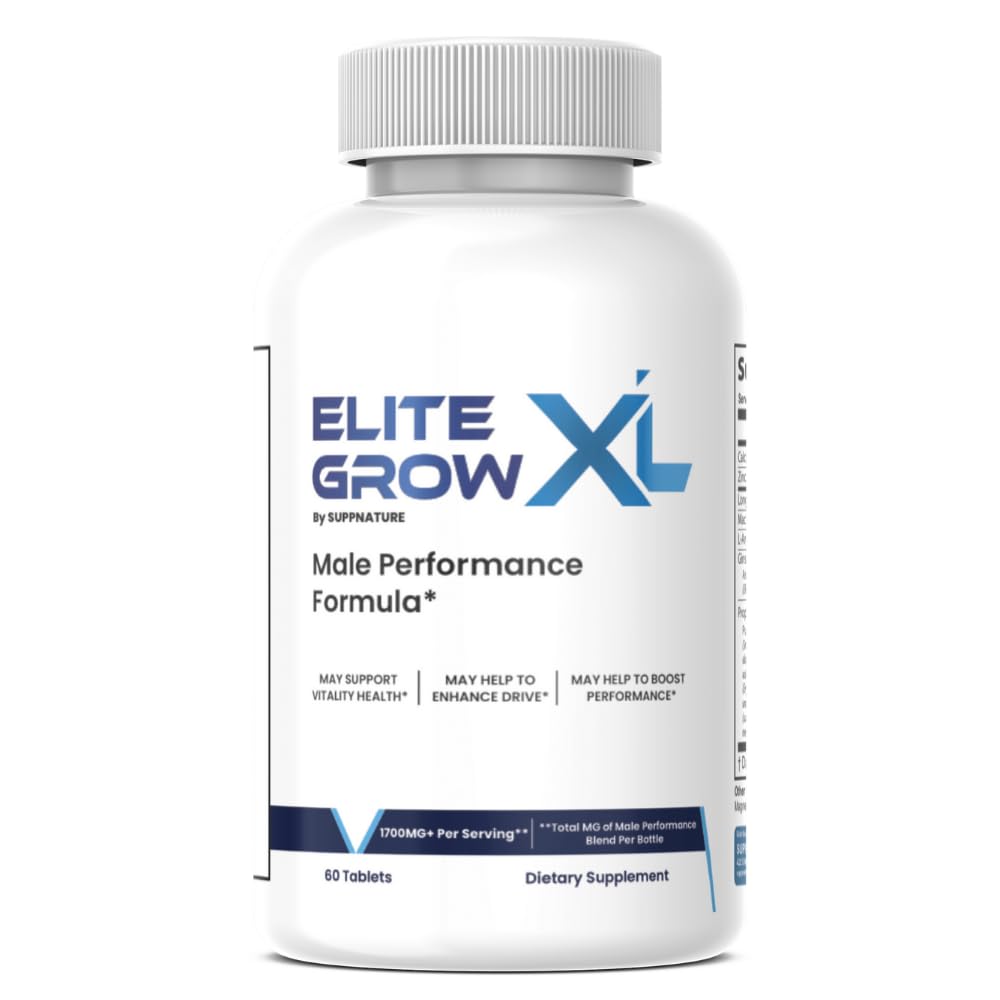 Elite Grow XL Pills for Men, Official Elite Grow XL Supplement Advanced Formula, 60 Count