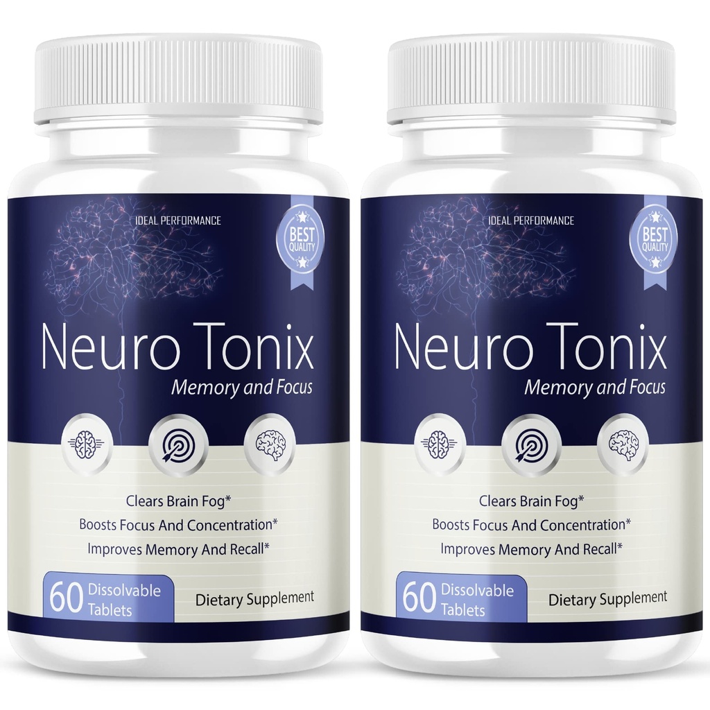 (2 Pack) Neurotonix Memory Supplement - Official Formula - Neuro Tonix Memory Tablets for Focus and Memory, Neruotonix Brain Supplement Pills, Neuro Tonix Advanced Formula Maximum (120 Capsules)
