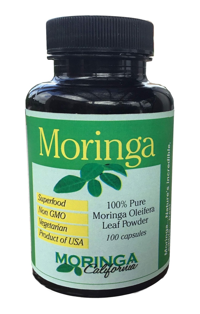 California Grown Moringa - 100 Capsules - Direct from The Grower
