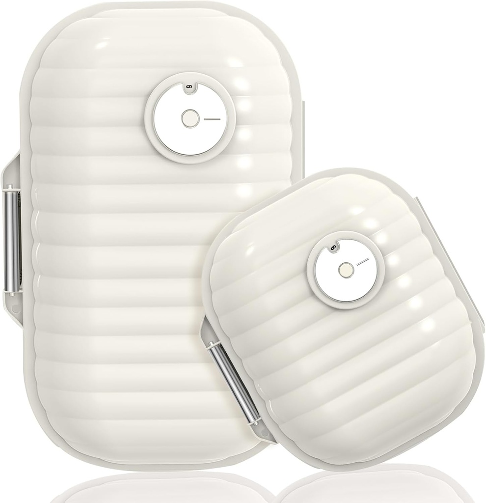 Organizador de píldoras de viaje, 2 Pack Caja de píldoras portátiles 7 días Pequeña caja de píldoras Proofía de la medicina diaria Contenedor de vitaminas, suplementos Esenciales de viaje de los medicamentos (pequeño + grande)