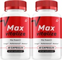Max Vitalize for Men Capsules, Advanced MaxVitalize Natural Pills - Maximum Strength Formula, Max Vitalize Reviews - 2 Pack - 120 Count