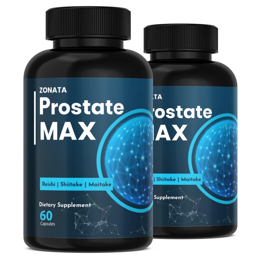 Zonata (2 Pack) Prostate Max Support Supplement, Prostate Max Male Support, 120 Capsules