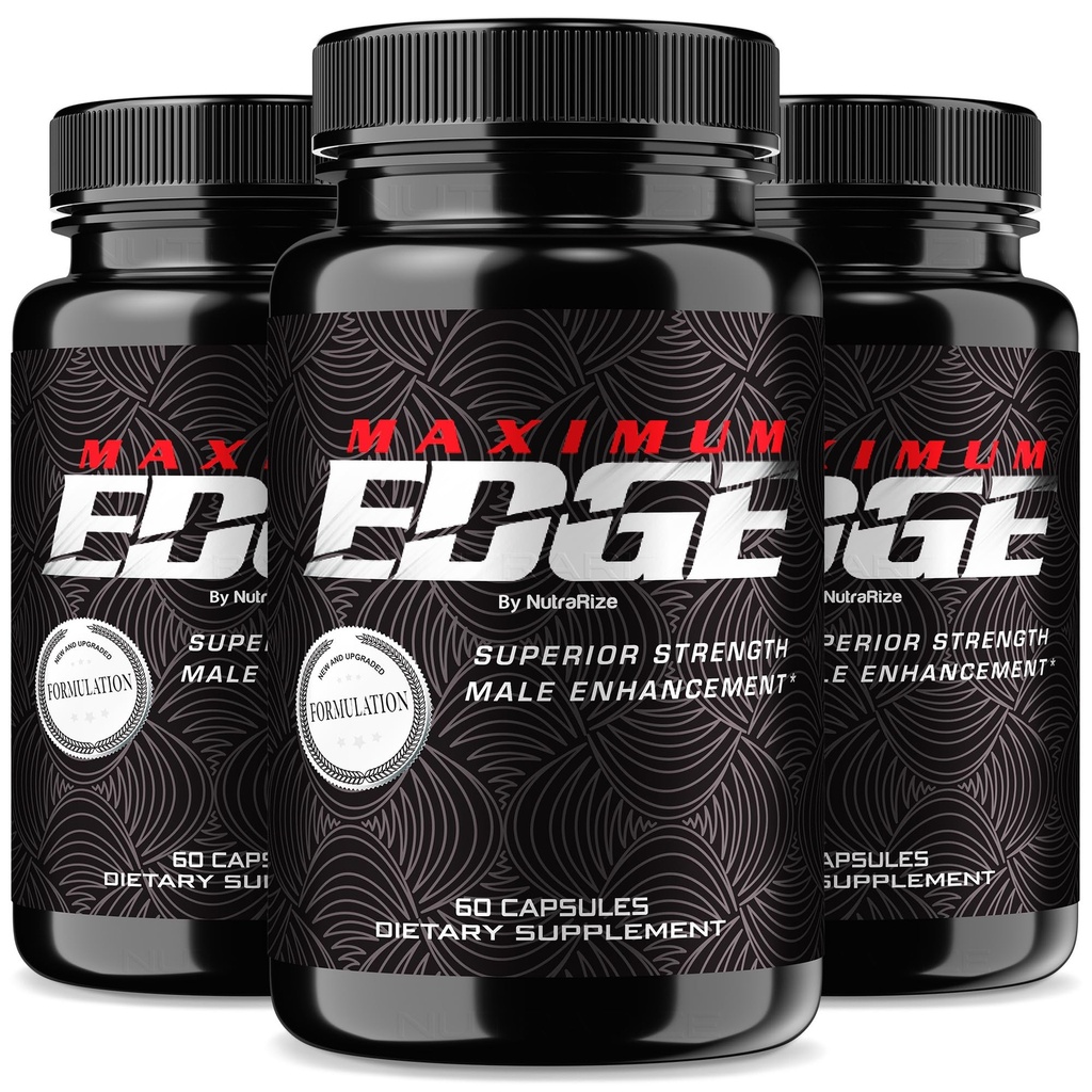 (3 Pack) Maximum Edge Male Pills - Maximum Edge Capsules for Men, Complete Daily Formula for Overall Wellness and Peak Performance, MaximumEdge Advanced Dietary Supplement, Reviews (180 Capsules)