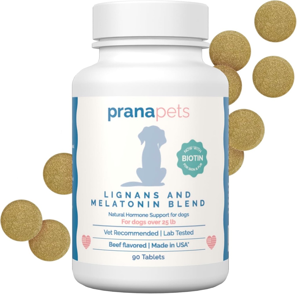PranaPets Lignans " Melatonin with Biotin Blend Naturally Aids in Relieving Symptoms of Cushing’s in Dogs Más de 25 lb ← Promoción Healthy Balance " Global Well-Being