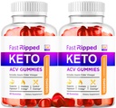 (2 Pack) Fast Ripped Keto ACV Gummies, 120 Gummies for 2 Months