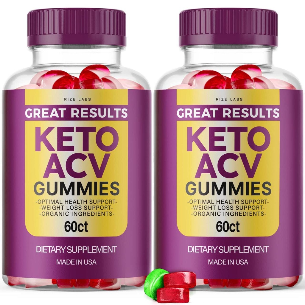 Great Results Keto ACV Gummies, Advanced Apple Cider Vinegar Gummies (120 Gummies) (Pack of 2)