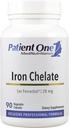 Pacientes One Iron Chelate 28mg tención Suplemento para apoyar la formación y función de células rojas de sangre* ← Ferrochel Brand Iron Bisglycinate TEN 90 Capsules
