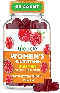 Lifeable Womens Multivitamin Gummy Silencio con Vitamina A, C, D, E, Niacin, B6, Folate, B12, Biotin, Pantothenic Acid, Iodine, Zinc  Great Tasting Multivitamin for Women Gummies ← 90 Gummies