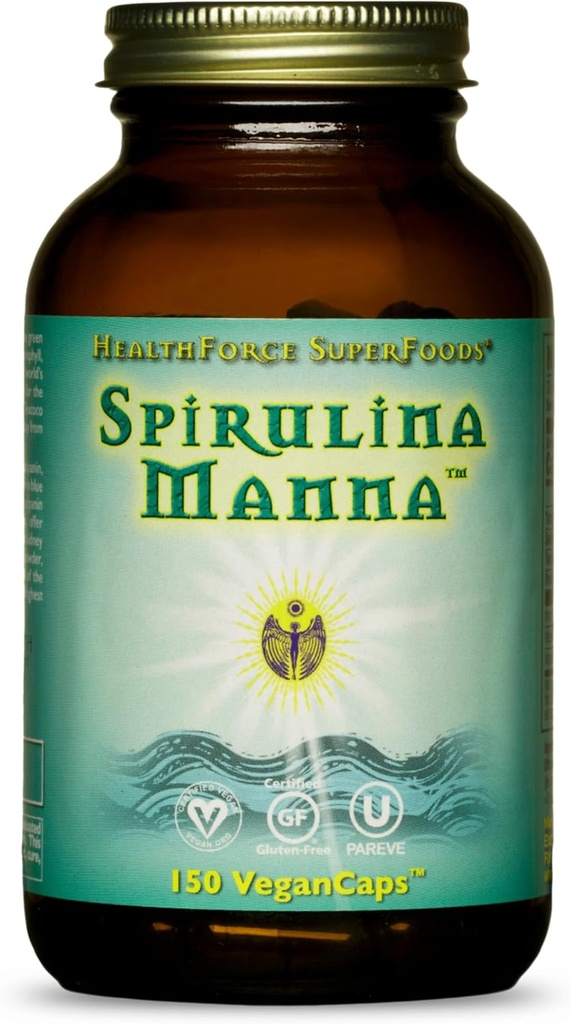 HealthForce SuperFoods Spirulina Manna - Capsules - 150 cápsulas Vegan