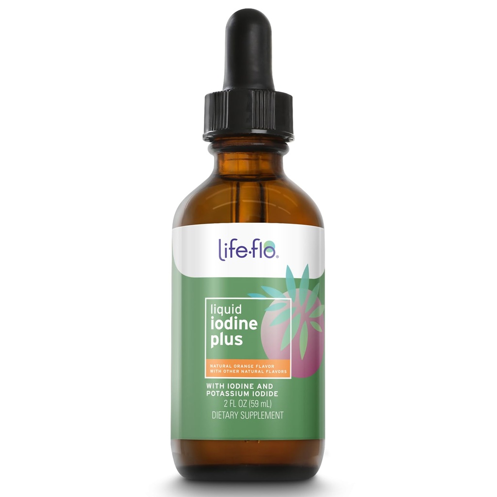Life-flo Liquid Iodine Plus 150 mcg, Supplement for Thyroid Support,* Healthy Energy & Metabolism Formula* with Iodine & Potassium Iodide (Natural Orange Flavor)